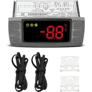 for Dixell XR02CX-4N1F1 Temperature Controller,Fit for 120V 50-60hz Commercial Refrigerators/Freezer, with Temperature Sensor Probes & Clasp,Replace for Dixell Temperature Controller