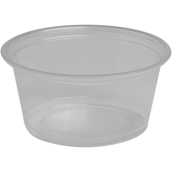 Dixie Portion Cup Lids by GP Pro - 2 fl oz - 2400 / Carton - Clear - Plastic - Sauce