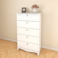 thumbnail image 1 of Nexera Dixie 5 Drawer Wood Chest in White, 1 of 6