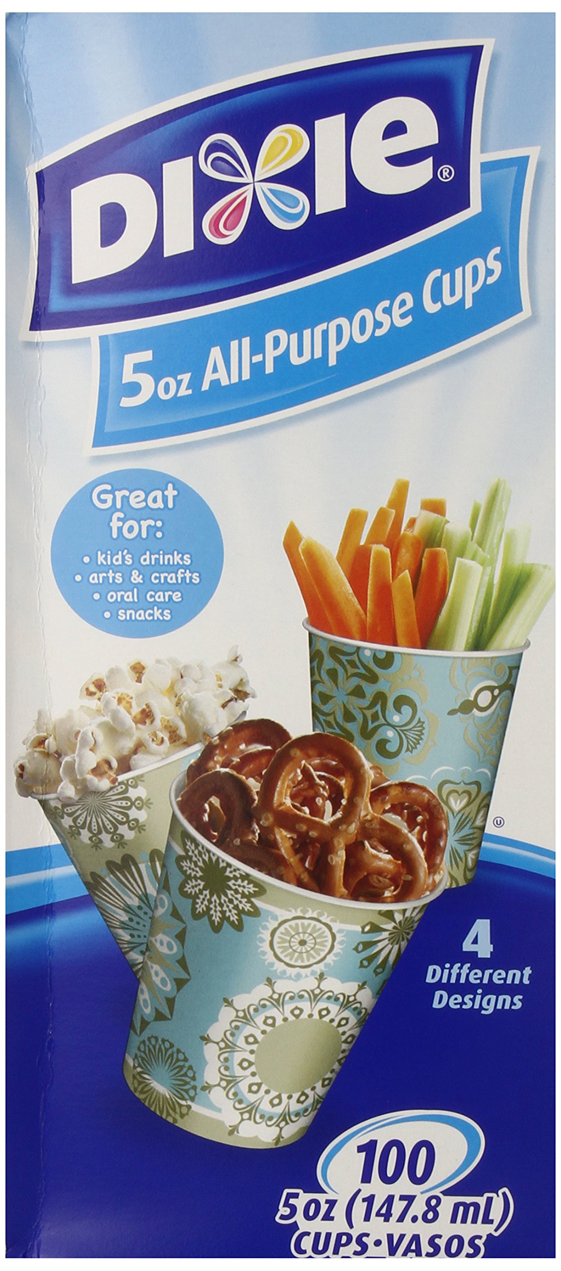 Dixie 5Oz. AllPurpose Cups Pack of 100 (Colors/Styles Vary