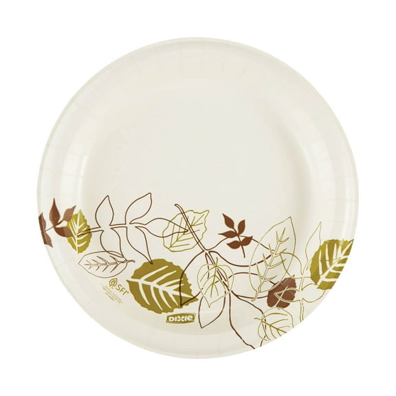 Dixie 8.5" Medium-Weight Paper Plates HYZ01 by GP PRO (Georgia-Pacific), Pathways, UX9WS, 500 Count (125 Plates Per Pack, 4 Packs Per Case)
