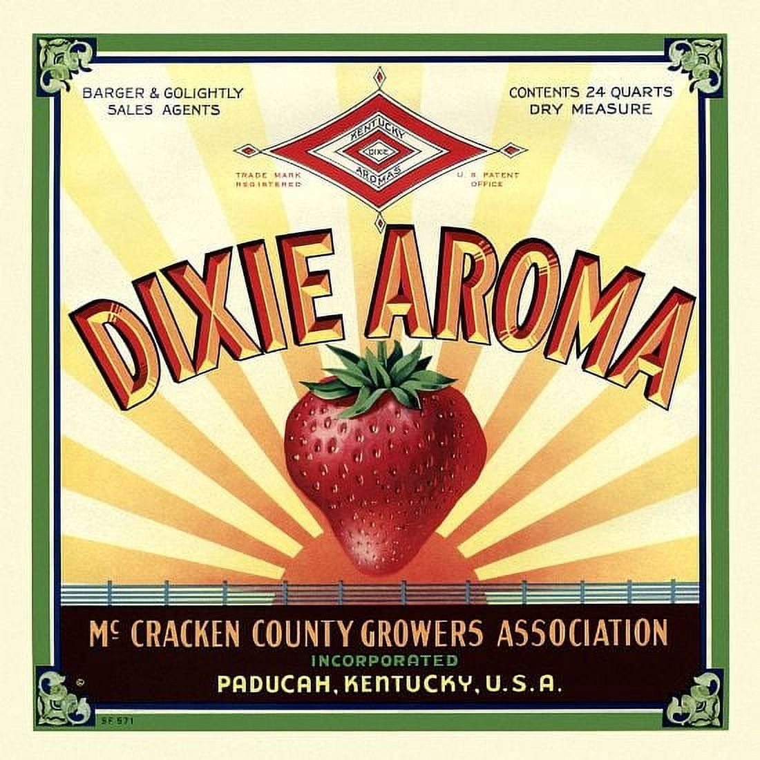 Dixie Aroma Strawberry label Canvas Art - (18 x 24)