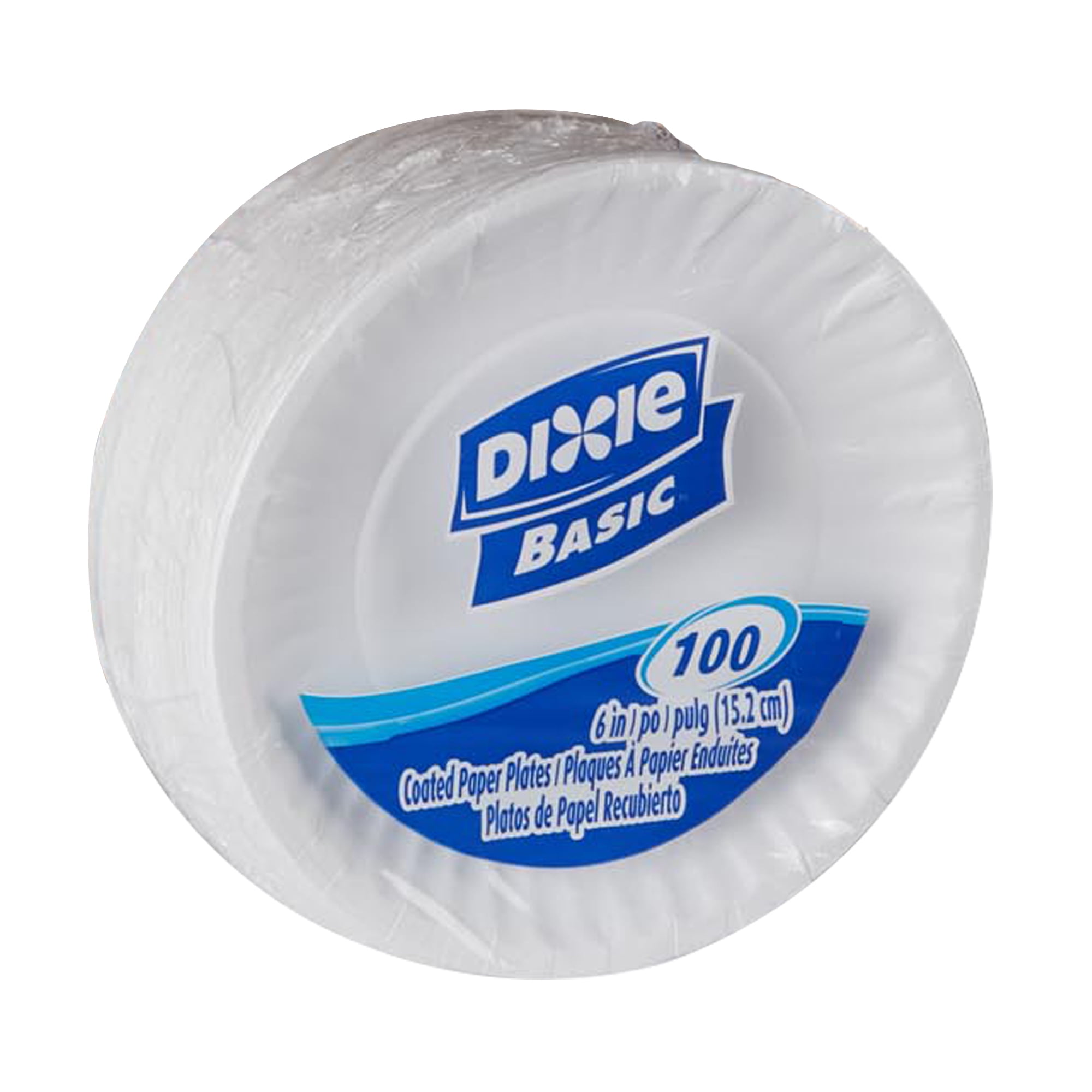 Dixie Basic® Lightweight Paper Plates by GP Pro - Microwave Safe - White -  Paper Body - 125 / Pack - Servmart