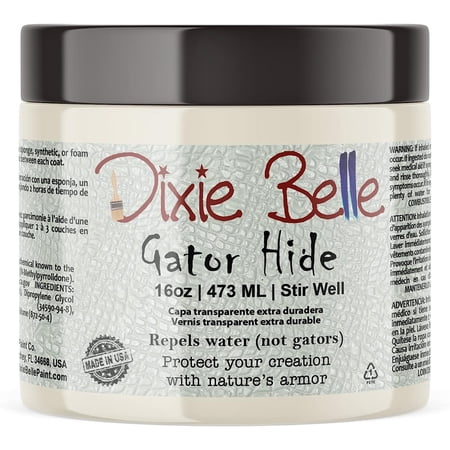 Dixie Belle Paint Company | Gator Hide (16 oz) | Non-Yellowing Polyacrylic Topcoat Paint | Resistant Finish for DIY Projects