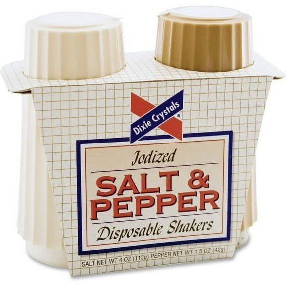 Dixie Crystals Salt & Pepper Shakers Set Salt, Pepper - 2/Pack