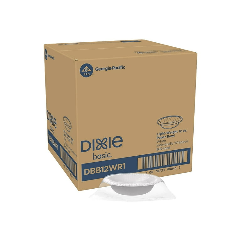 Everyday Disposable Dinnerware, Individually Wrapped, Bowl, 12 oz, White, 500/Carton Everyday Disposable Dinnerware, Individually Wrapped, Bowl, 12 oz, White, 500/Carton