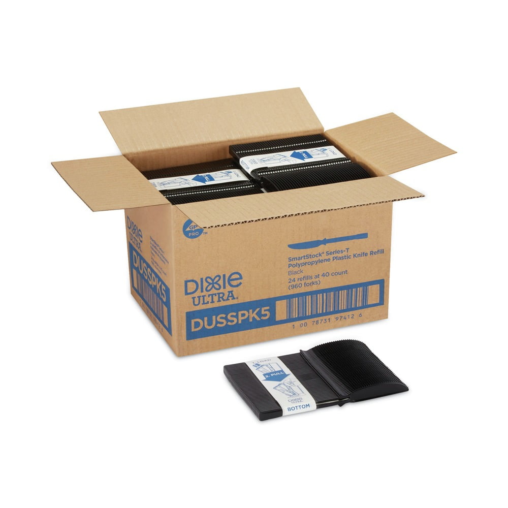 Dixie Ultra Ultra SmartStock Series-T Polypropylene Knife Set Black 960/Carton DUSSPK5