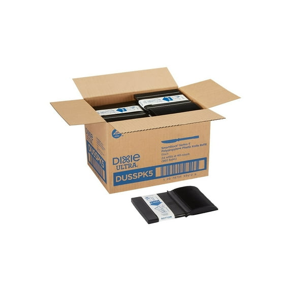 Dixie Ultra Ultra SmartStock Series-T Polypropylene Knife Set Black 960/Carton DUSSPK5