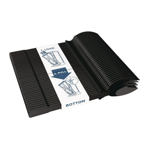 Dixie DUSSPR5 SmartStock Mediumweight Spork Plastic Tri-Tower Dispensing System Cutlery - Black (960/Carton)