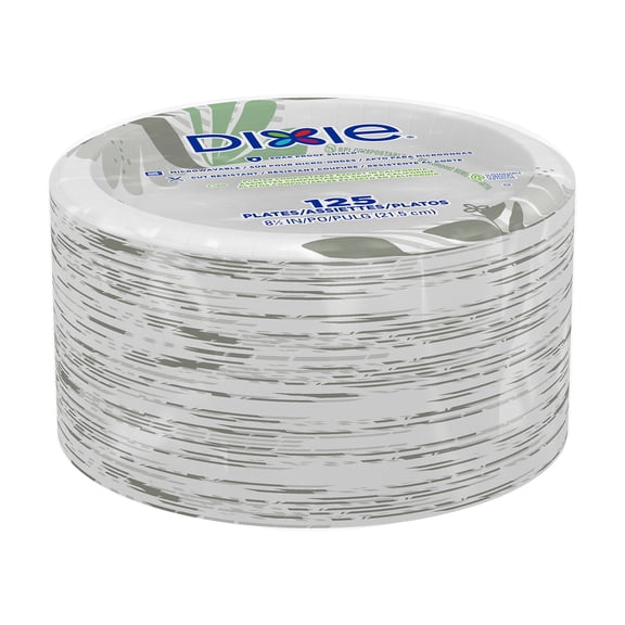 Dixie, DXEUX9WSCT, Pathways Everyday Paper Plates, 500 / Carton, White