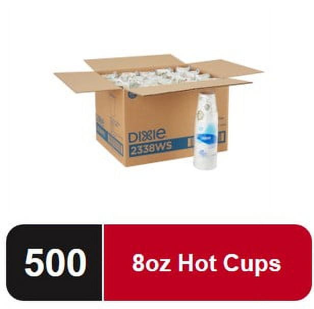 GEORGIA PACIFIC PROFESSIONAL Dixie Disposable Paper Hot Coffee Cups, 2338WS, Pathways, 8 Fl. Oz., 500 Count (25 Cups/Sleeve, 20 Sleeves/Case)