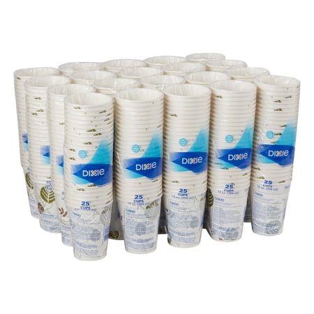 Dixie Disposable Paper Hot Coffee Cups, 2342WS, 12 Fl. Oz., Pathways, 500 Count (25 Cups/Sleeve, 20 Sleeves/Case)