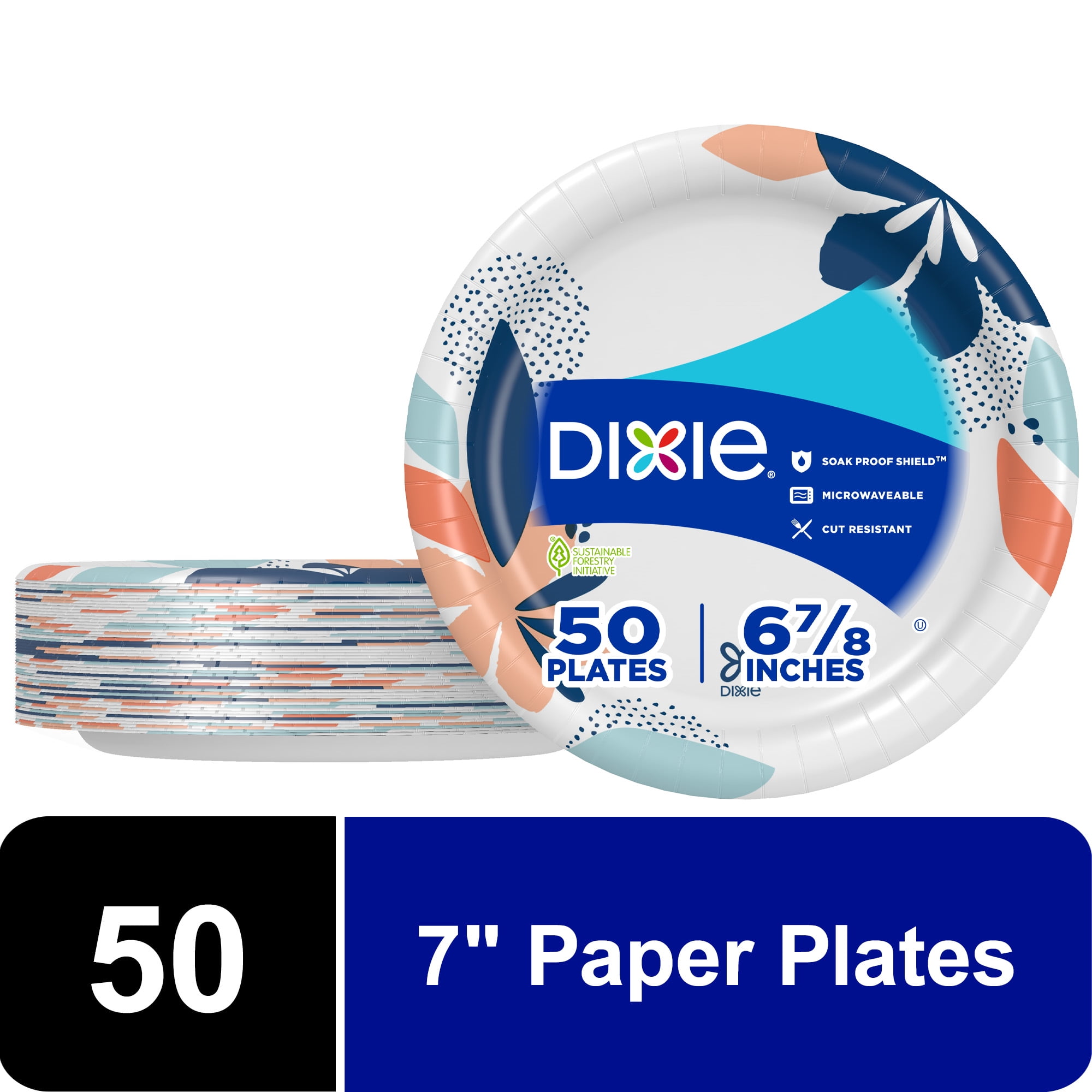  DIMEGON 100PCS Disposable Paper Plate Color Paper Plate 7Inch  Round DIY Disposable Colorful Plate Paper Dish for Dessert Plates Birthday  Party Supplies : Health & Household