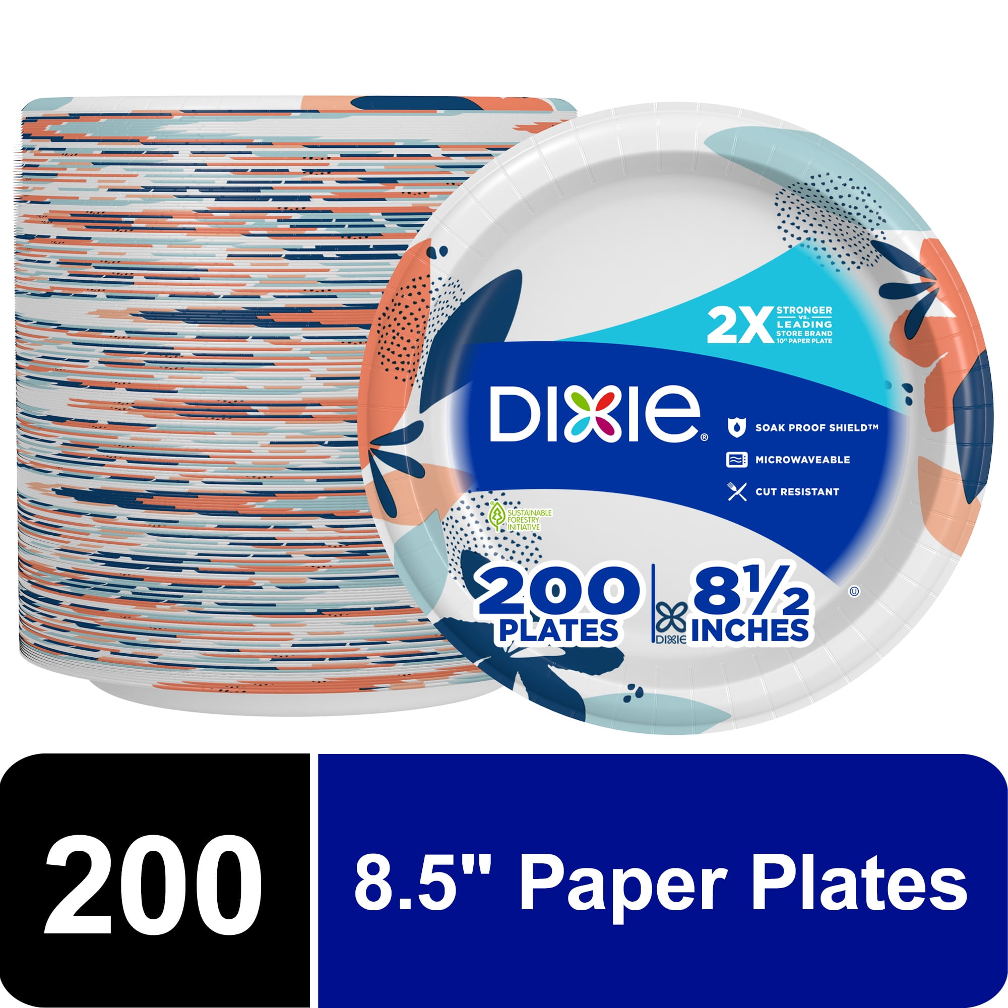 Comfy Package 9 Inch Paper Plates Bulk Pack White Disposable Plates Heavy  Duty, 300-Pack 