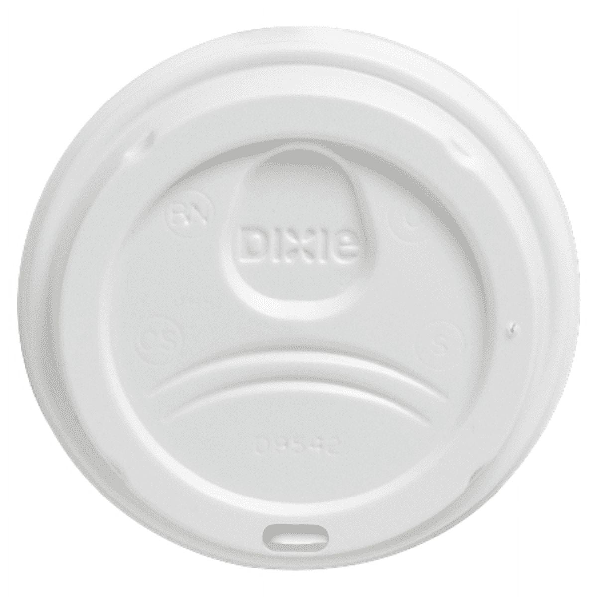 Dixie Dome Drink-Thru Lids Fits 12-16oz Paper Hot Cups White 1000/Carton D9542