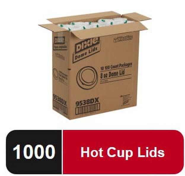 Dixie Dome Plastic Hot Cup Lid, Coffee Cup Lid, 9538DX, 1,000 Count