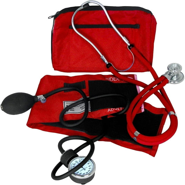 Dixie EMS Deluxe Manual Blood Pressure Monitor & Stethoscope Kit, Upper