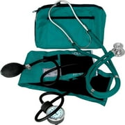 Dixie EMS Manual Blood Pressure Cuff Sphygmomanometer & Medical Stethoscope Kit for Rapid Care- Teal