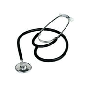 Dixie EMS Single Head Lightweight Stethoscope, Latex Free, for Doctors, Nurses, Students, Medical and Home Use - Black