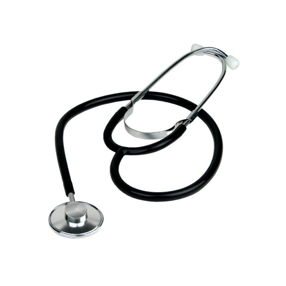 Dixie EMS Single Head Lightweight Stethoscope, Latex Free, for Doctors, Nurses, Students, Medical and Home Use - Black