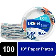 Dixie Everyday Disposable Paper Plates, 10", Multi-Color, 100 Count