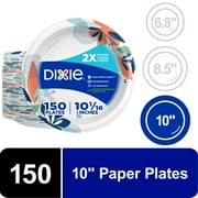 Dixie Everyday Disposable Paper Plates, 10", Multi-Color, 150 Count