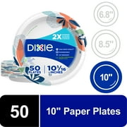 Dixie Everyday Disposable Paper Plates, 10", Multi-Color, 50 Count