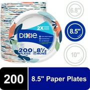 Dixie Everyday Disposable Paper Plates, 8.5", Multi-Color, 200 Count