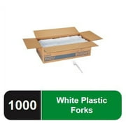 Dixie® Heavy-Weight Disposable White Plastic Fork, Tableware Forks, FH217, 1,000 Forks per Case