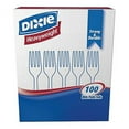 thumbnail image 1 of Dixie Fh207 Plastic Cutlery, Heavyweight Forks, White, 100/Box, 1 of 3