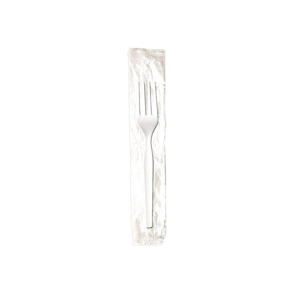 Mediumweight Polypropylene Cutlery Fork Plastic White 1000/Carton FM23C7