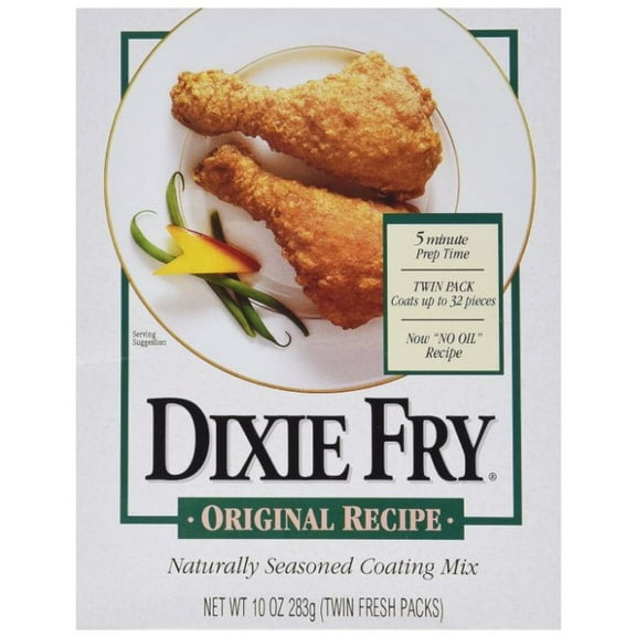 Dixie Fry, Original Recipe Seasoned Coating Mix 10oz Box (Pack of 2)