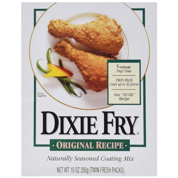 Dixie Fry, Original Recipe Seasoned Coating Mix 10oz Box (Pack of 48)