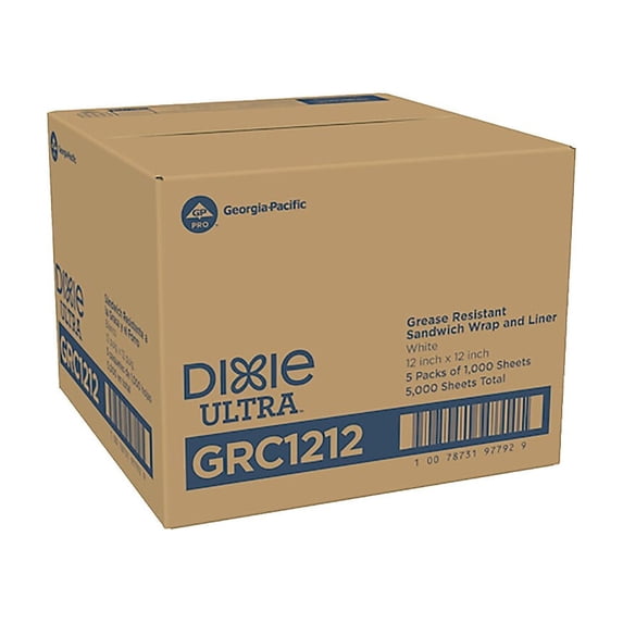 12 in. x 12 in. All-Purpose Dry Wax Paper Food Wrap - White (5000 ...