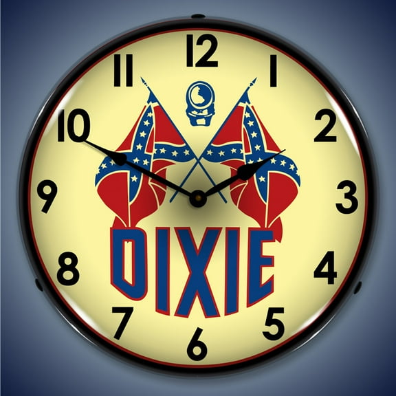 Dixie Gas Wall Clock, Lighted: Gas / Oil Theme