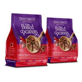 Dixie Grace's Boiled Peanuts - Hot & Spicy - 4oz (2pk. bundle)