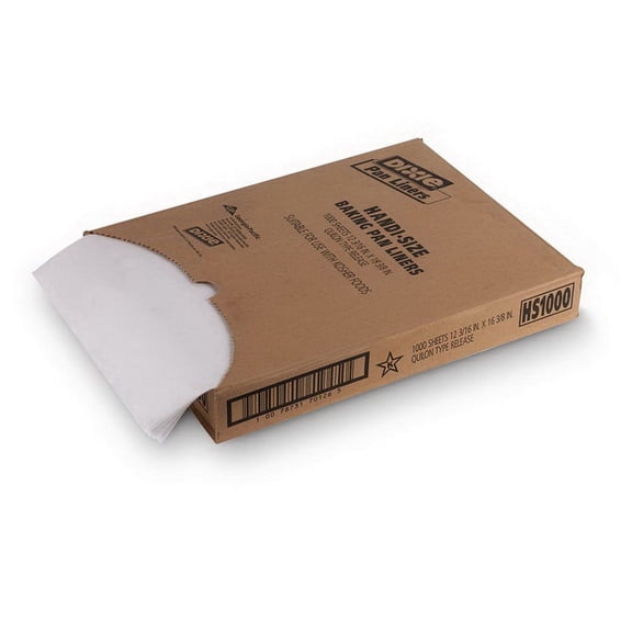 Dixie Handi-Size Baking Pan Liners, 12-3/16" x 16-3/8", White, Box Of 1,000 Sheets