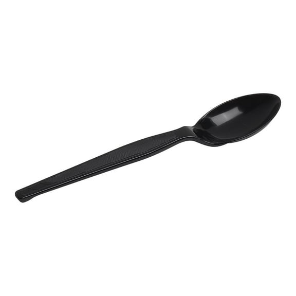 Dixie Individually Wrapped Teaspoons, Plastic, Black 1,000/Carton -DXETH53C7