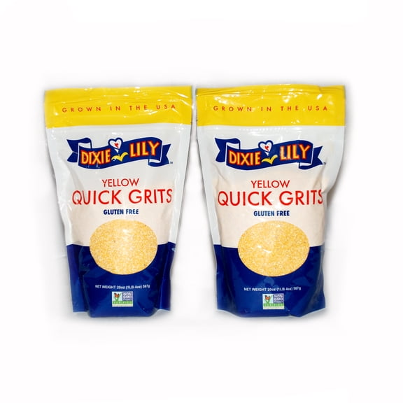 Dixie Lily Yellow Grits, 20 oz Pouch, 2 Pack