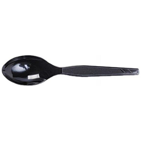 Dixie Medium Weight Black Plastic Spoons, 100 Count
