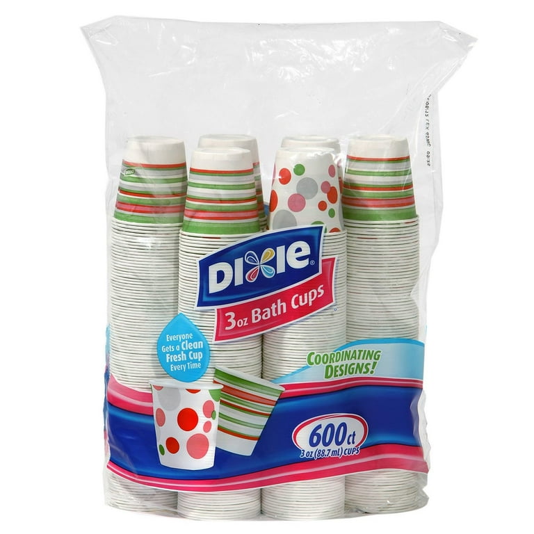 Dixie Disposable Paper Bath Cups, 3 Oz Capacity, 600 Ct for