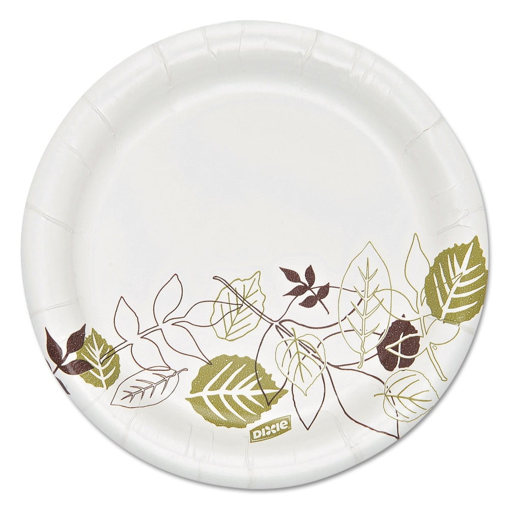 Dixie Pathways Heavyweight Snack/Dessert Paper Plates, 6", 125 Count