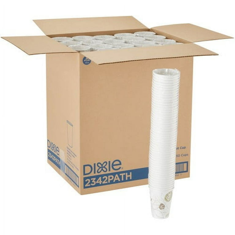 Dixie Pathways 8 oz Paper Hot Cups By GP Pro - 25 / Pack - 20 / Carton - White - Paper - Hot Drink, Beverage