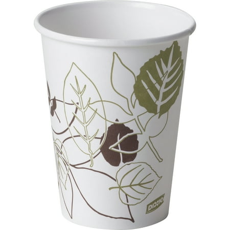 Dixie® Disposable Paper Hot Coffee Cups, 2342PATH, Pathways, 12 Fl. Oz., 500 Count (25 Cups/Sleeve, 20 Sleeves/Case)