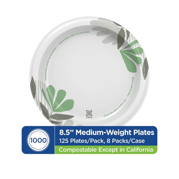 Dixie Ultra® 10 1/16" Heavy-Weight Paper Plates By GP PRO (Georgia-Pacific), Pathways®, SXP10PATH (Case), 500 Count Case (125 Plates Per Pack, 4 Packs Per Case)