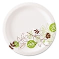 thumbnail image 1 of Dixie Pathways Soak-Proof Shield Mediumweight Paper Plates, 6.88" dia, Green/Burgundy, 125/Pack, 8 Packs/Carton, 1 of 5
