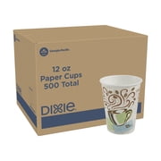 Dixie PerfecTouch Insulated Hot Cups, 12 oz, Coffee Haze, 500 Count 25 Cups Per Pack, 20 Packs Per Case