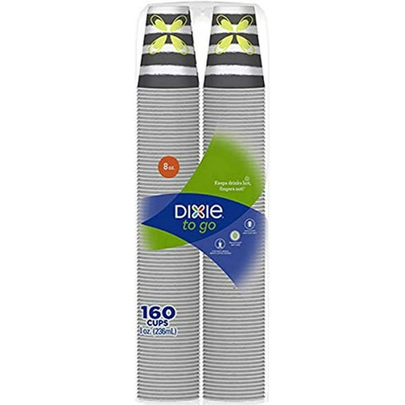 Dixie Perfect Touch Insulated Paper Cup, 8-Ounce, 160 Count