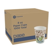 Dixie PerfecTouch 8 oz Paper Coffee Cups By GP PRO, Coffee Haze Design, 1000 Count 50 Disposable Cups Per Sleeve, 20 Sleeves Per Case, Style #5338CD