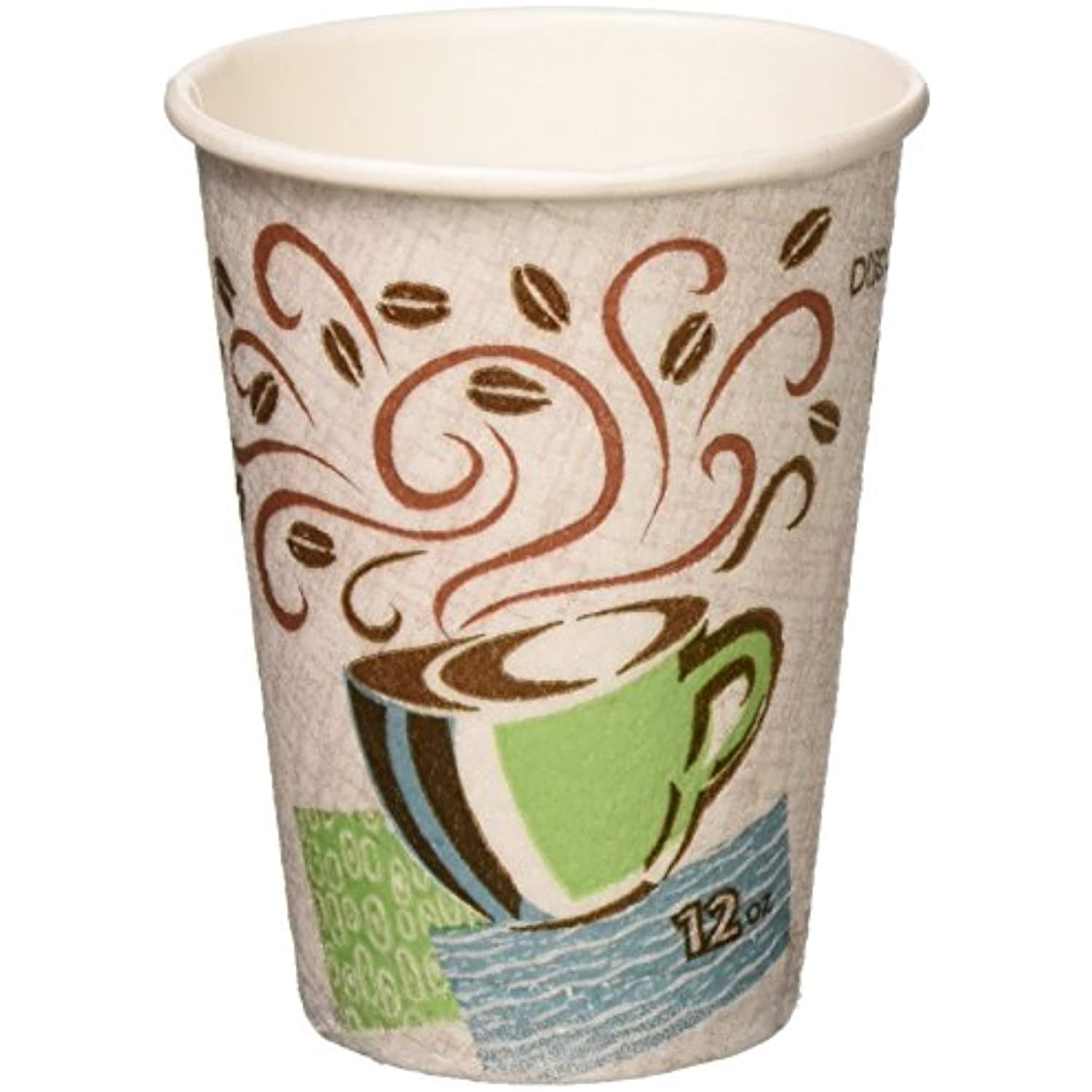 RACETOP Disposable Paper Coffee Cups 12 oz [100 Pack],12 oz White Hot  Coffee Paper Cups, Thickened Paper Style